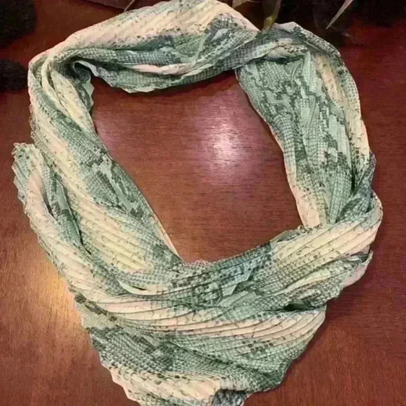 Accessories - NWOT Blue and White Snakeprint Scarf